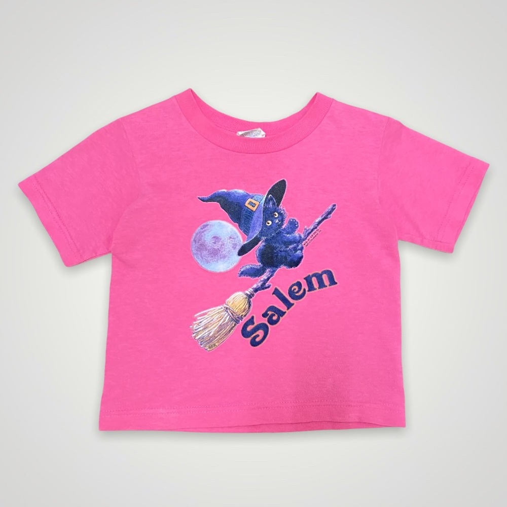 Y2k pink witch “salem” graphic baby tee ♡